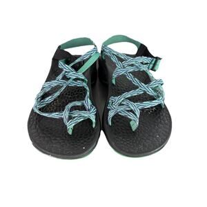 Chaco ZX/2 Classic Sandals Womens 8 Black Green Blue Action Hiking Dagger Sport‎